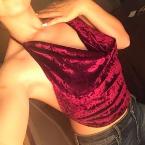 Red Velvet Crop Top